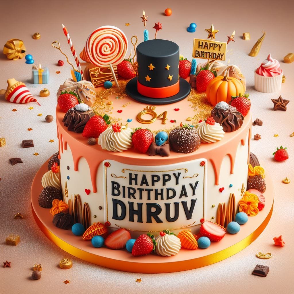 happy birthday dhruv cake images