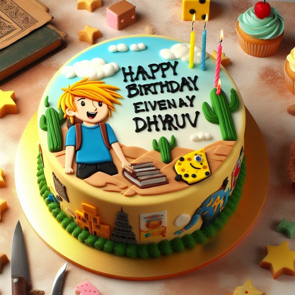 happy birthday dhruv cake images