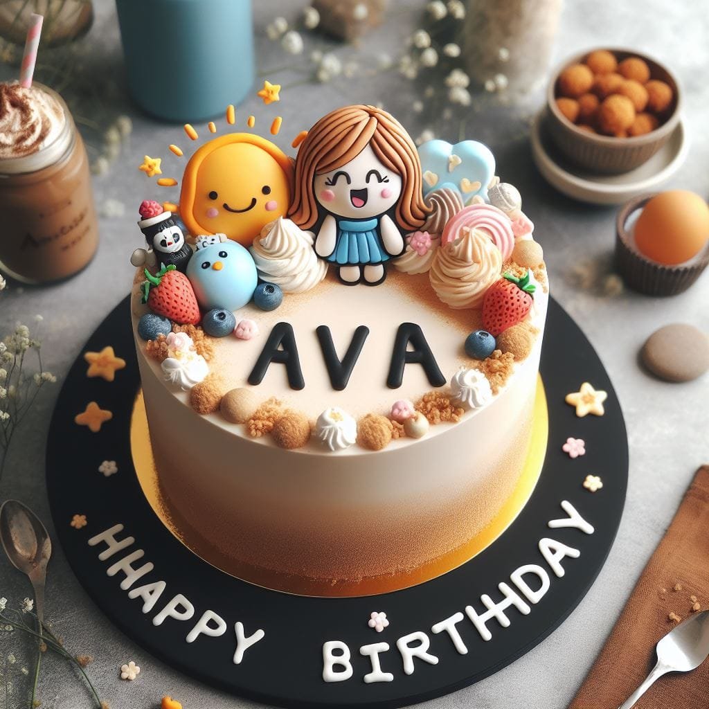 Happy Birthday Ava Cake